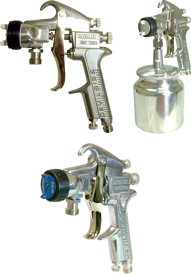 デビルビス スプレーガン JGXシリーズ 吸上式 ノズル口径2.0mm JGX-502-120-2.0-S 